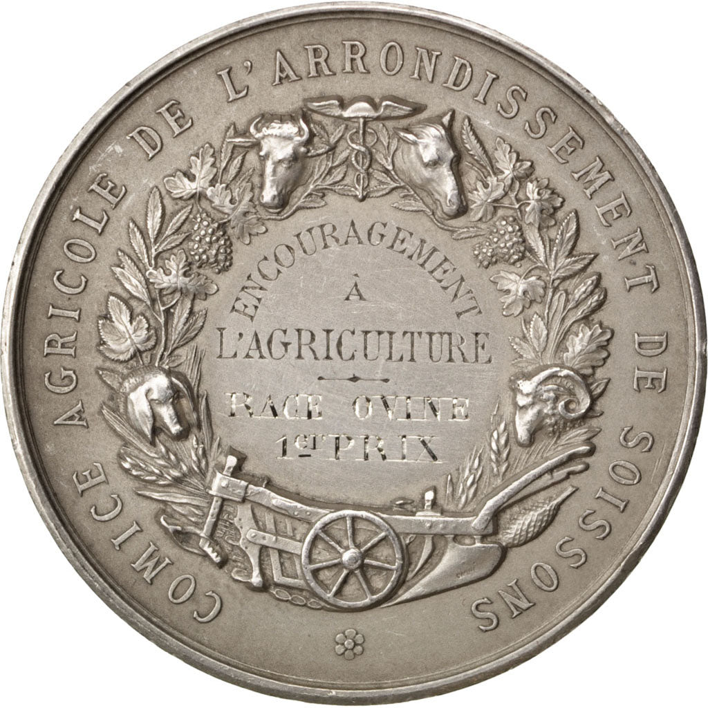 Francja, medal, Trzecia Republika Francuska, Srebro, Lagrange, AU(50-53)