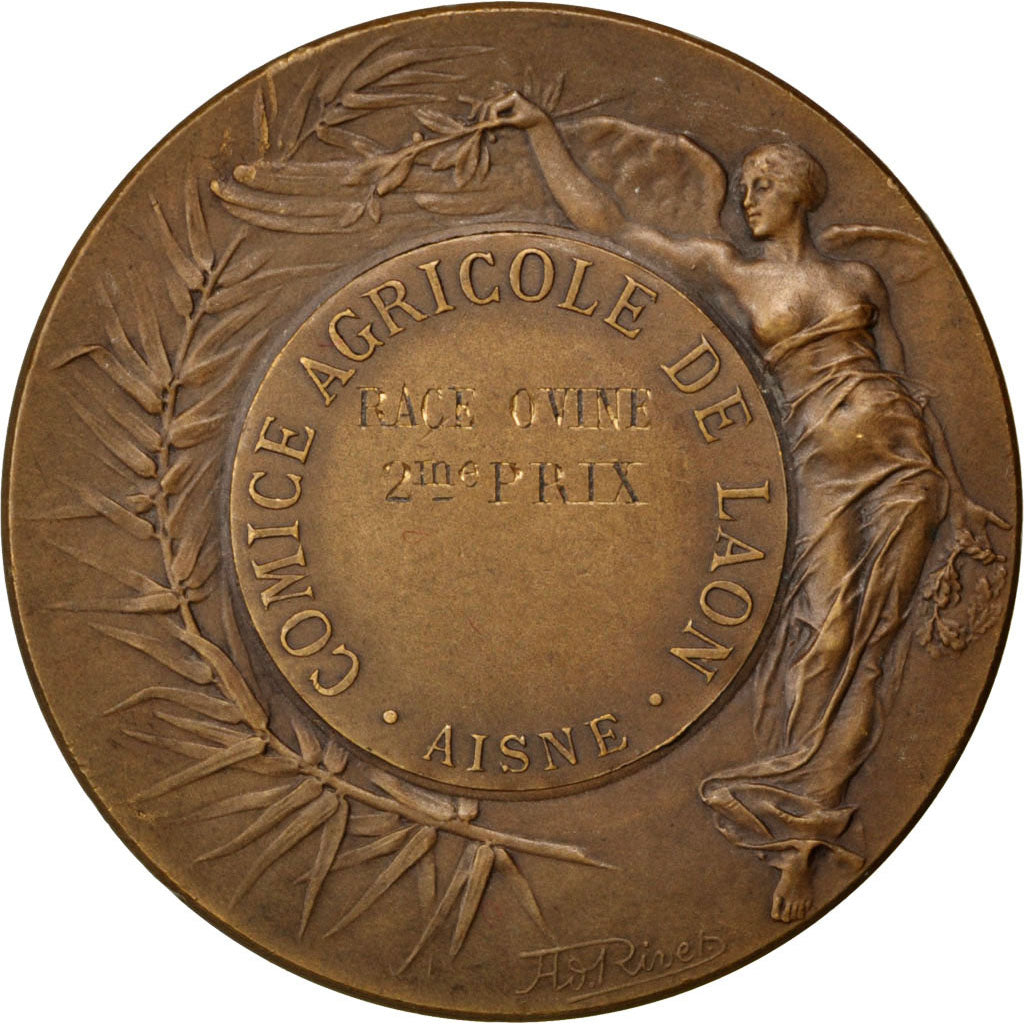 France, Médaille, French Third Republic, Bronze, Rivet, TTB+