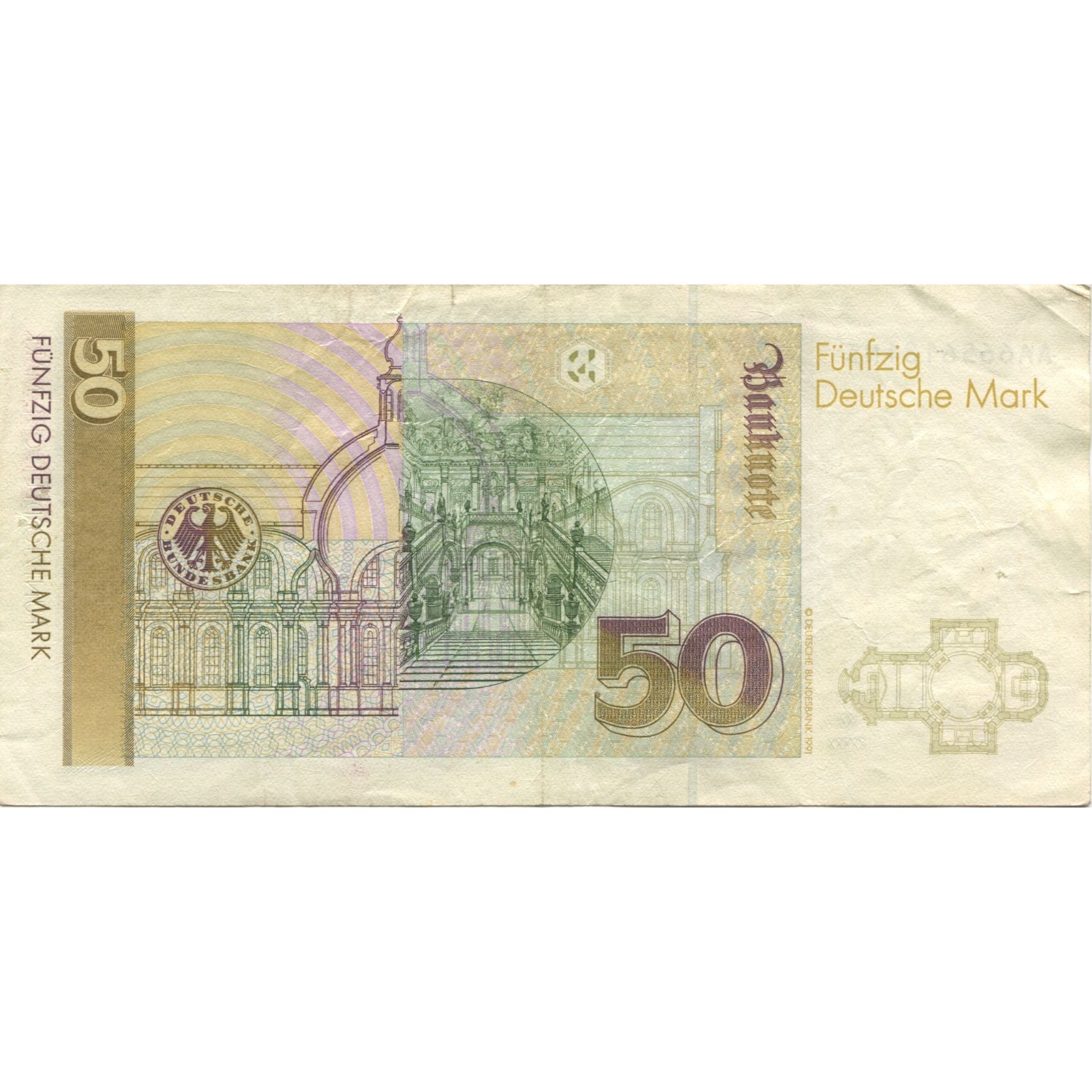 Banknote, GERMANY - FEDERAL REPUBLIC, 50 Deutsche Mark, 1991, 1991-08-01