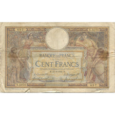 França, 100 Francs, Luc Olivier Merson, 1918, 1918-09-11, VF(20-25)