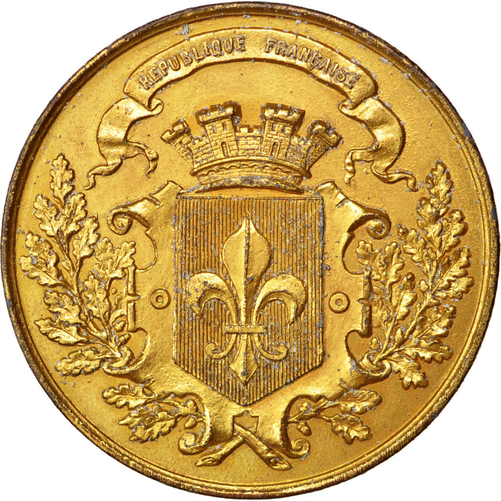 Francia, medalla, Government of National Defense, 1870, Hojalata, MBC