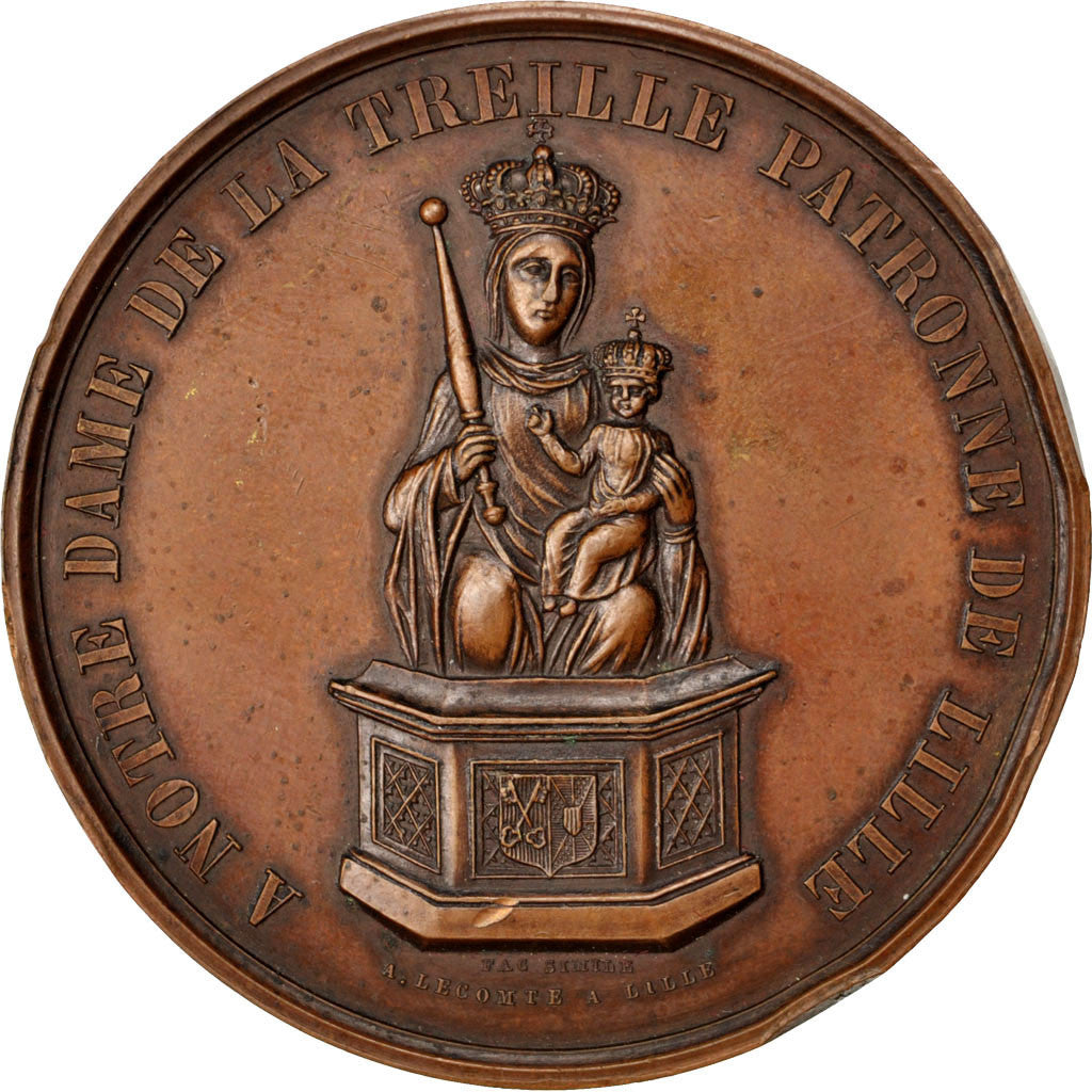 Francja, medal, Druga Republika Francuska, 1856, Miedź, AU(50-53)
