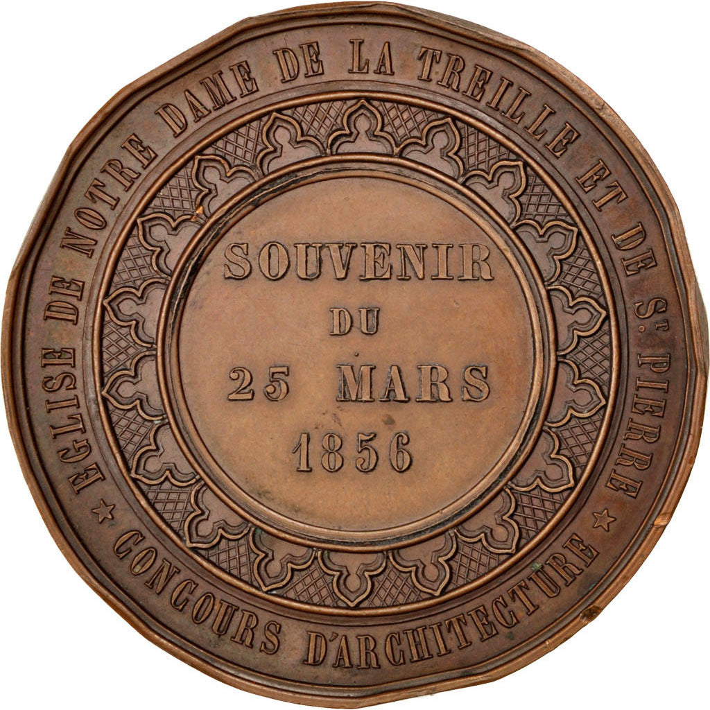 Francja, medal, Druga Republika Francuska, 1856, Miedź, AU(50-53)