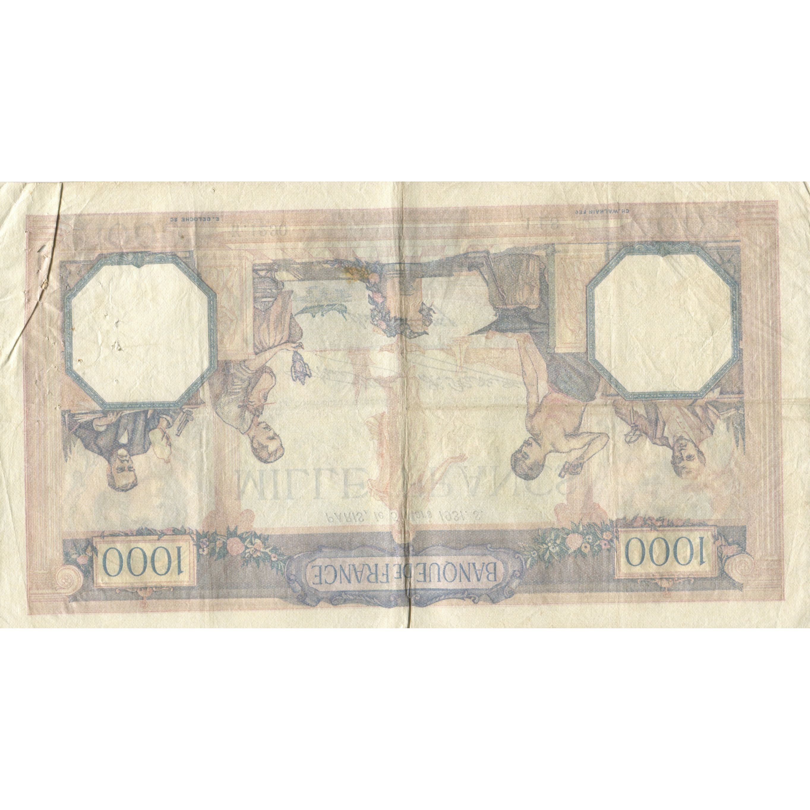 Francia, 1000 Francs, Cérès et Mercure, 1931, 1931-03-05, BC, Fayette:37.6