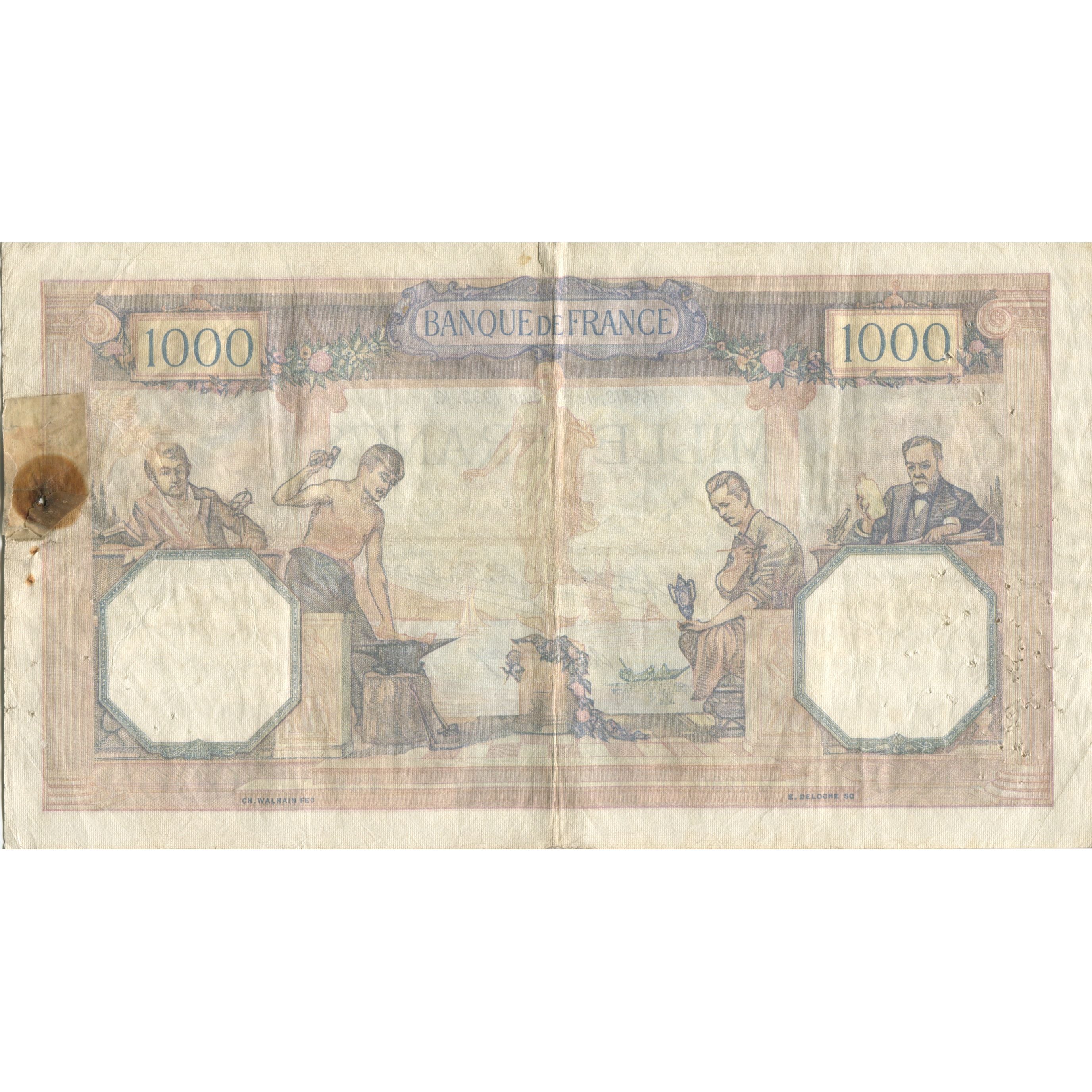 France, 1000 Francs, Cérès et Mercure, 1932, 1932-06-30, TB, Fayette:37.7