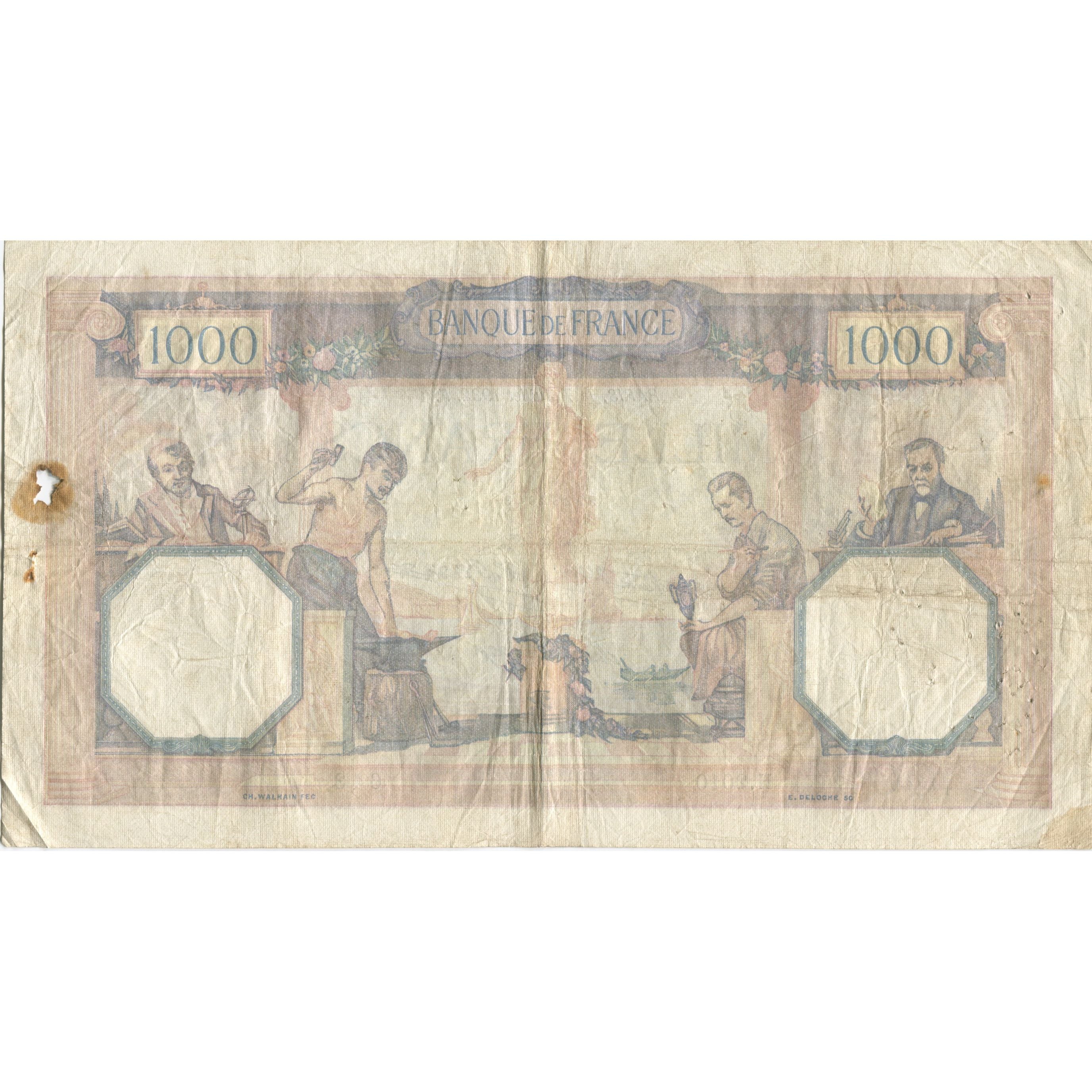 France, 1000 Francs, Cérès et Mercure, 1932, 1932-07-07, TB, Fayette:37.7