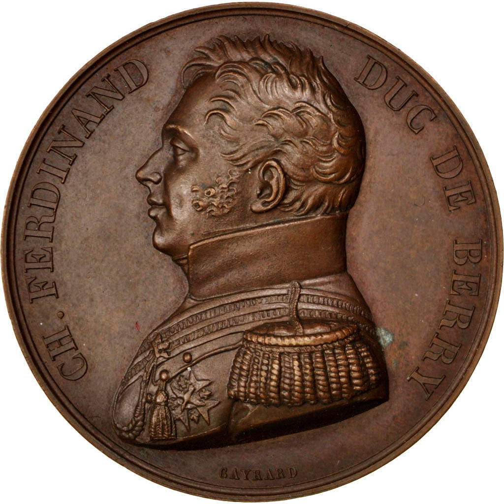 France, Médaille, Louis XVIII, 1829, Bronze, Gayrard, SUP
