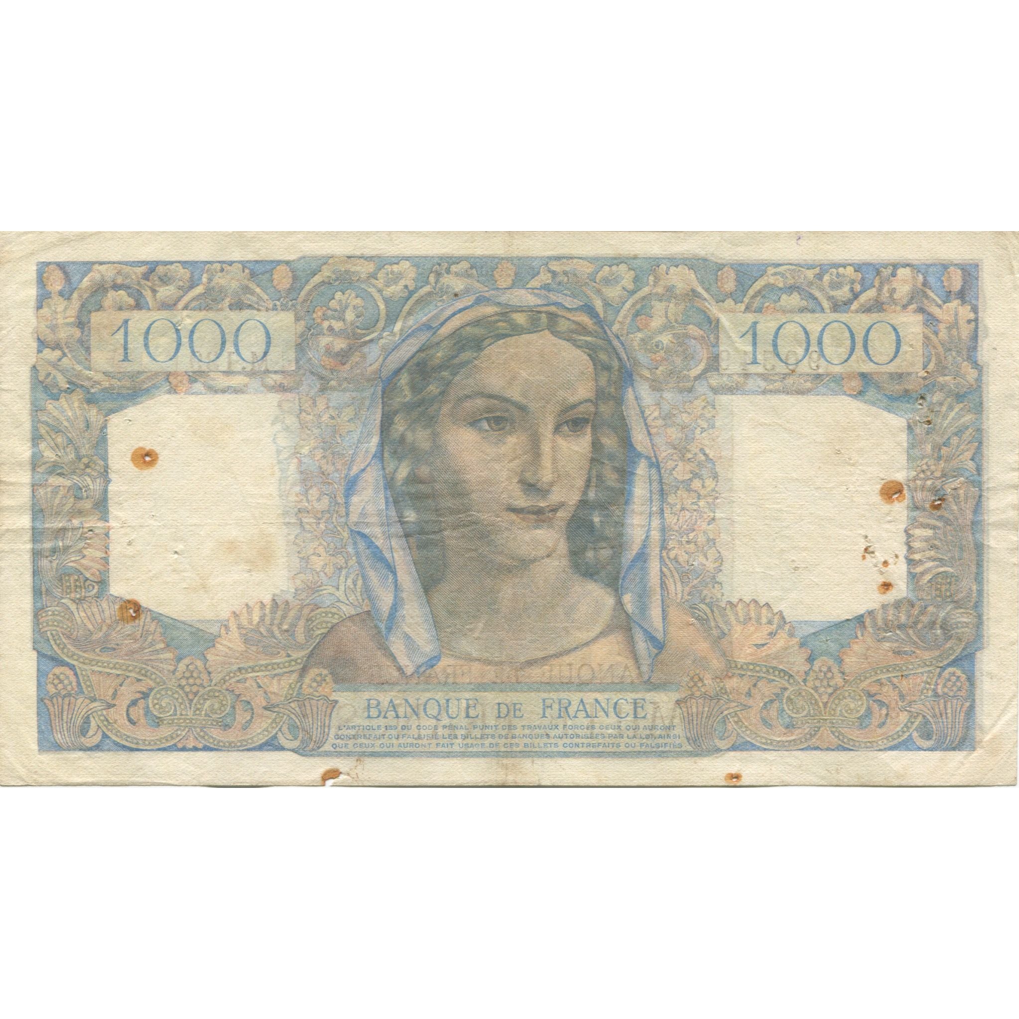 Francia, 1000 Francs, Minerve et Hercule, 1945, 1945-11-22, MB, Fayette:41.8