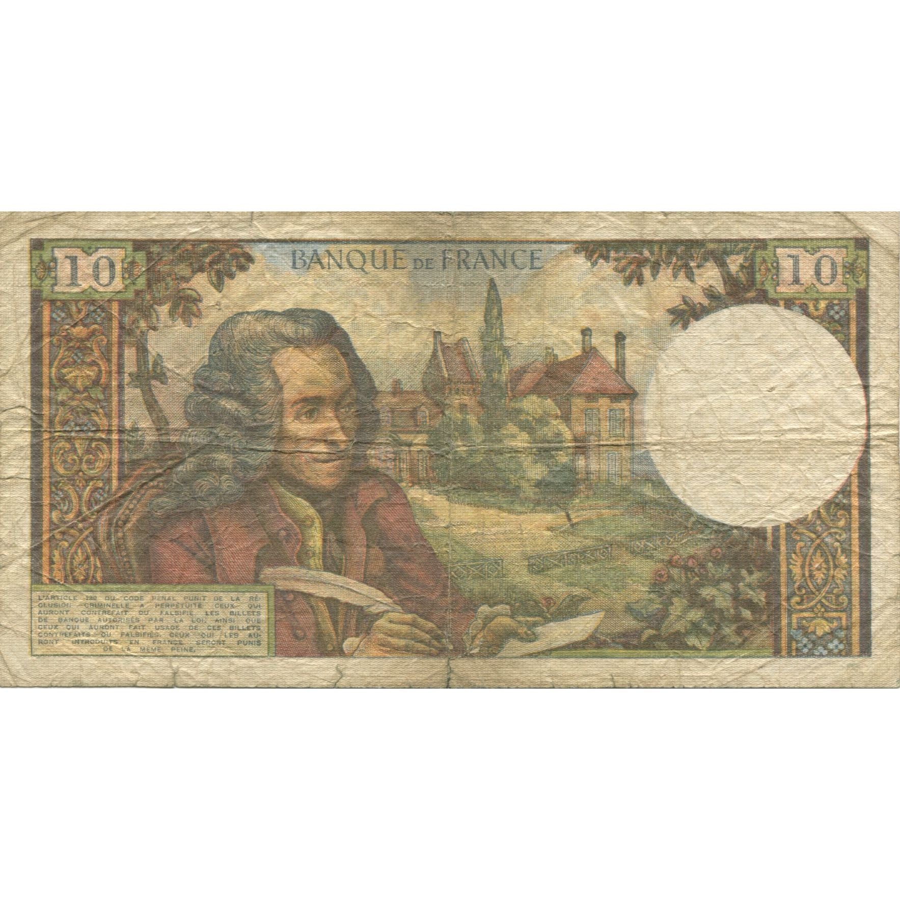 Frankreich, 10 Francs, Voltaire, 1973, 1973-06-07, S, Fayette:62.62, KM:147d