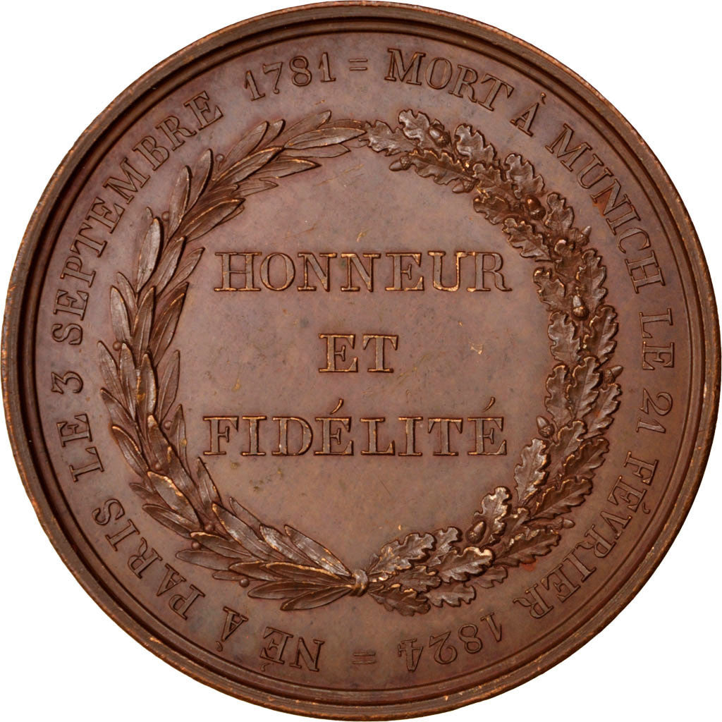 France, Médaille, Charles X, 1825, Bronze, SUP