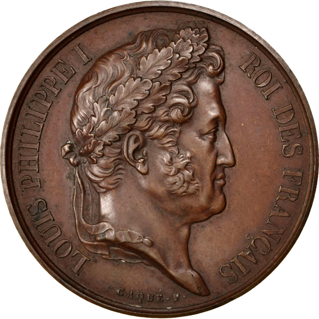 France, Médaille, Louis Philippe I, Bronze, Caqué, SUP