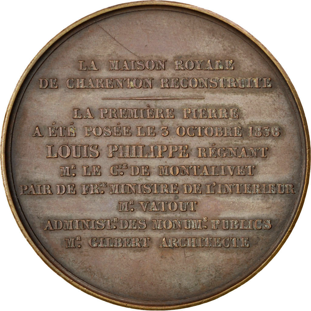 France, Médaille, Louis Philippe I, 1838, Bronze, Barre, SUP
