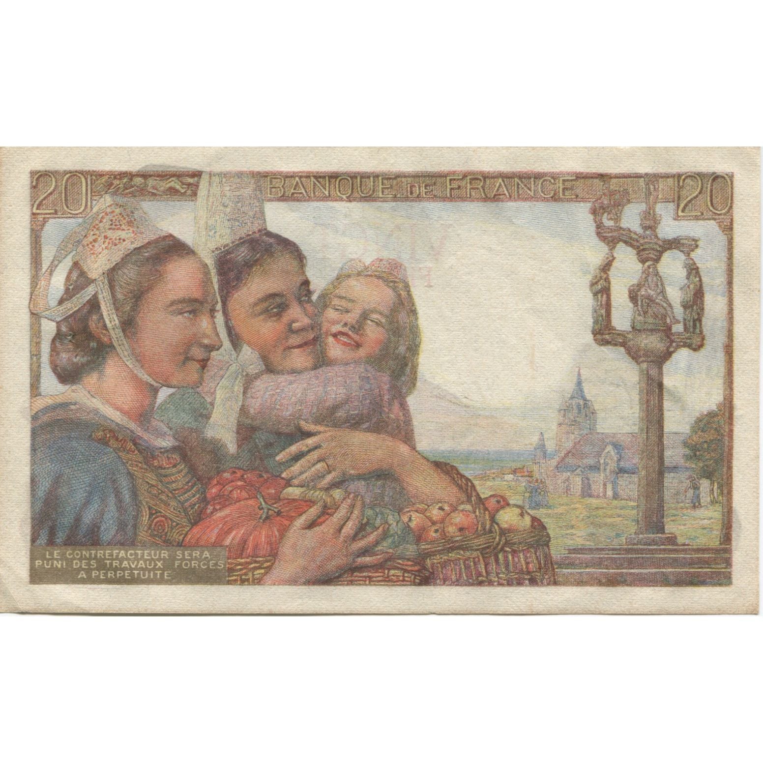 Francia, 20 Francs, Pêcheur, 1942, 1942-11-05, FDS, Fayette:13.4, KM:100a