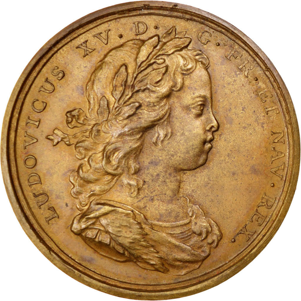 France, Médaille, Louis XV, 1719, Bronze, SUP, Divo:30.