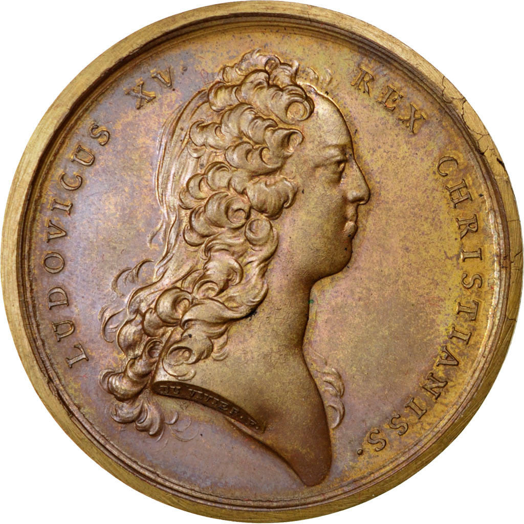 France, Medal, Louis XV, Bombardement de Tripoli, 1728, Bronze, Duvivier