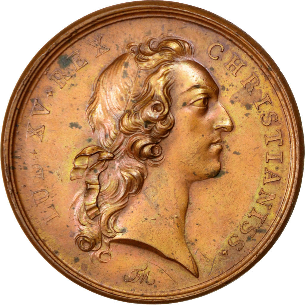 France, Médaille, Louis XV, 1744, Bronze, SUP, Divo:121.