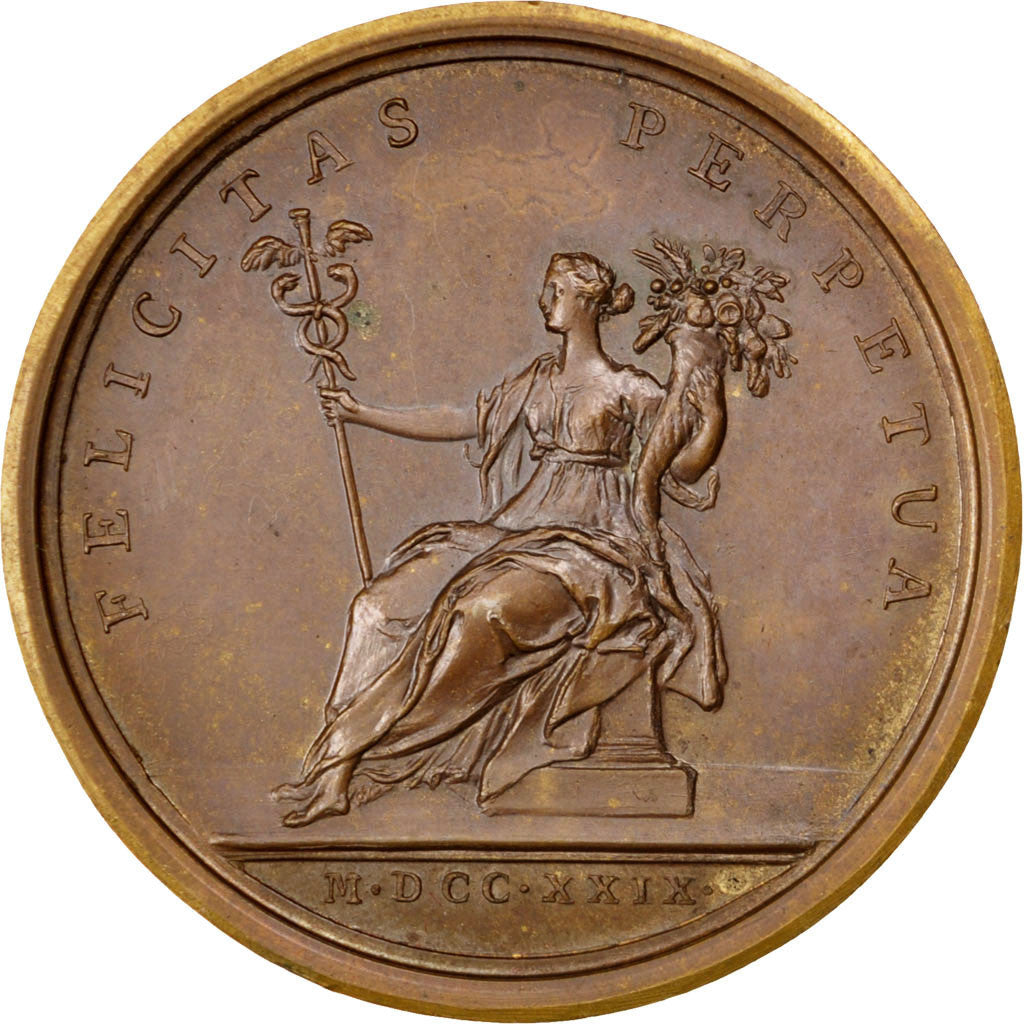 France, Médaille, Louis XV, 1729, Bronze, Duvivier, SUP, Divo:76