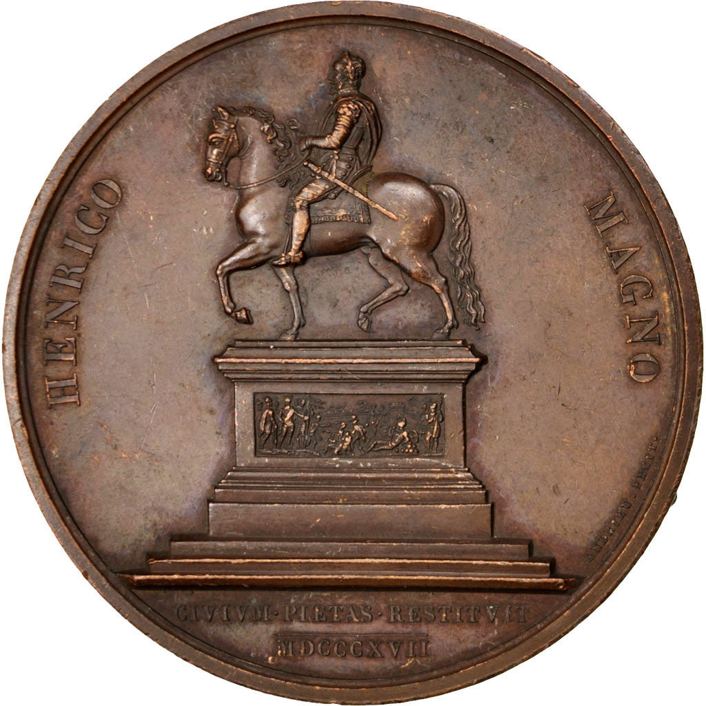 France, Médaille, Louis XVIII, 1817, Bronze, Andrieu, TTB+