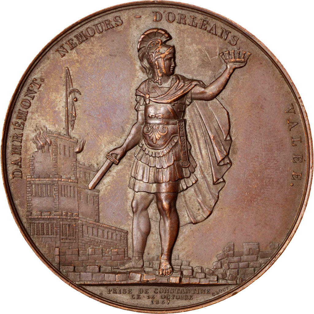 France, Medal, Louis-Philippe I, Prise de Constantine, 1837, Copper, Borrel