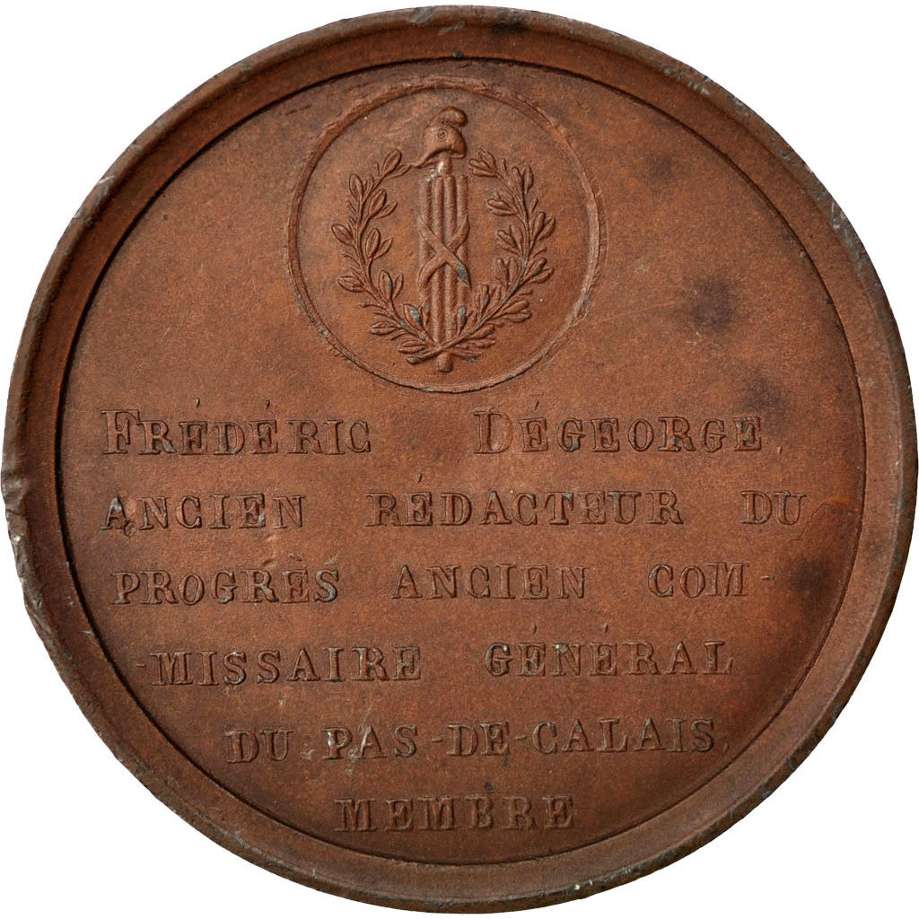 Francia, medaglia, Second French Empire, 1854, Stagno, SPL-
