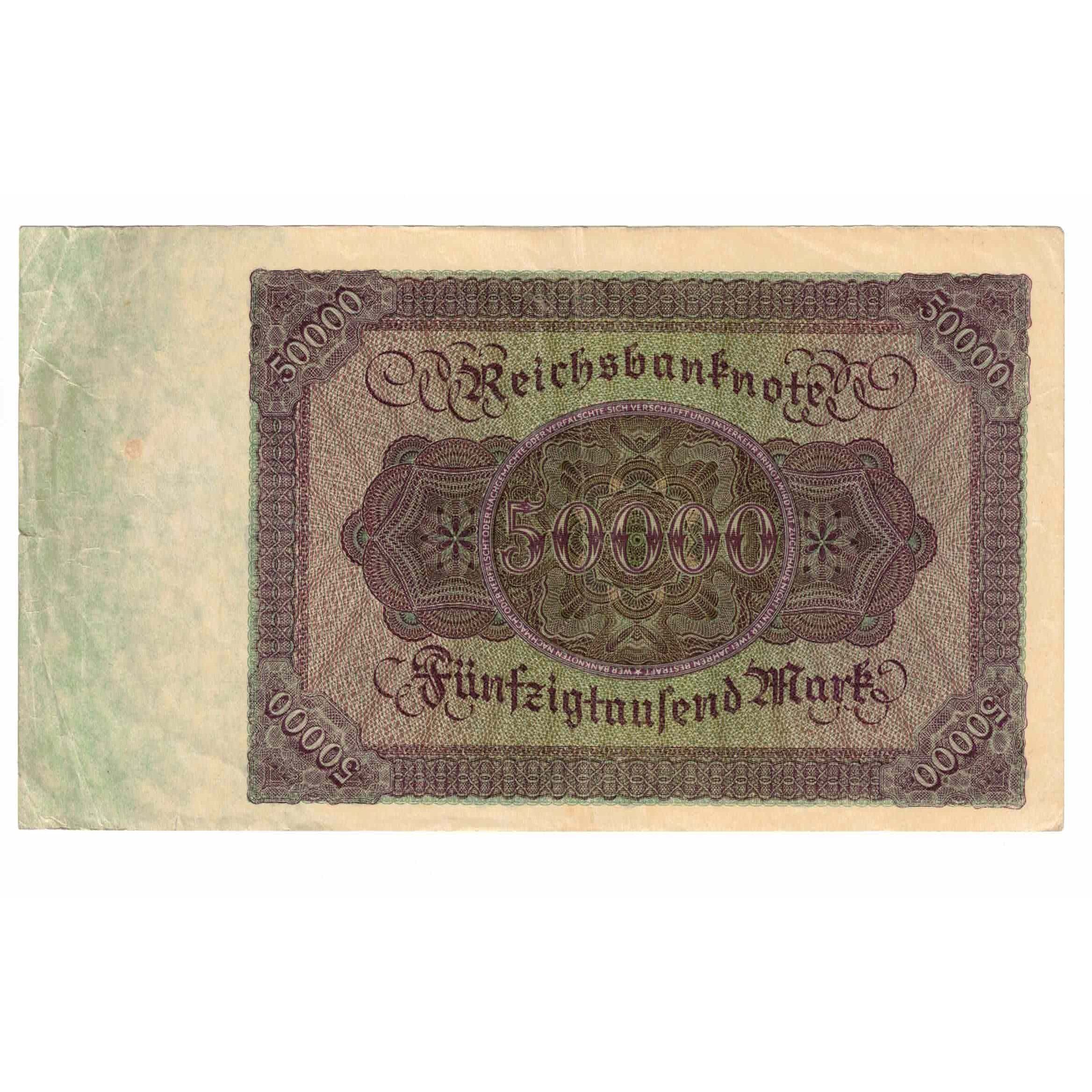 Banknot, Niemcy, 50,000 Mark, 1922, 1922-11-19, KM:79, AU(55-58)