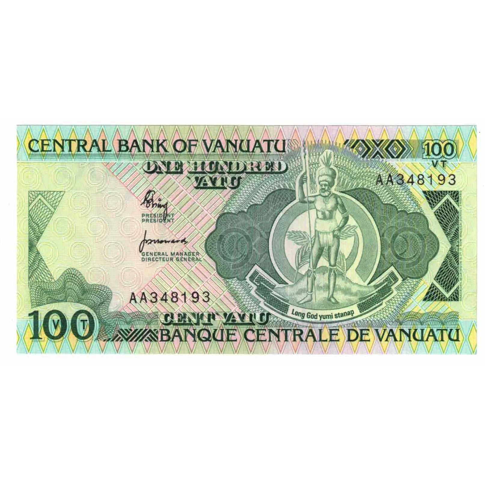 Banknot, Vanuatu, 100 Vatu, Undated (1982), KM:1a, UNC(65-70)