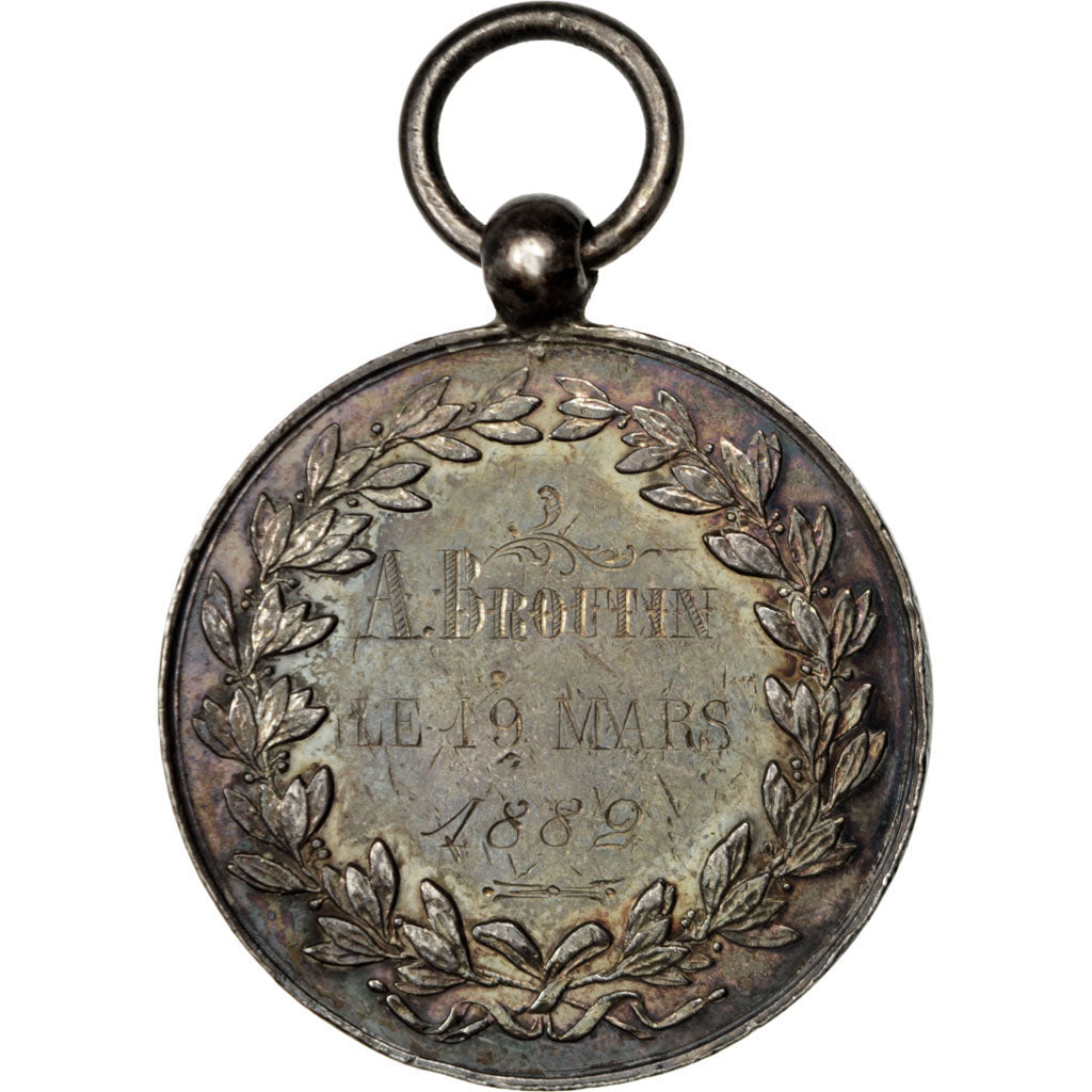 France, Medal, French Third Republic, 1882, Silver, Oudiné, AU(55-58)