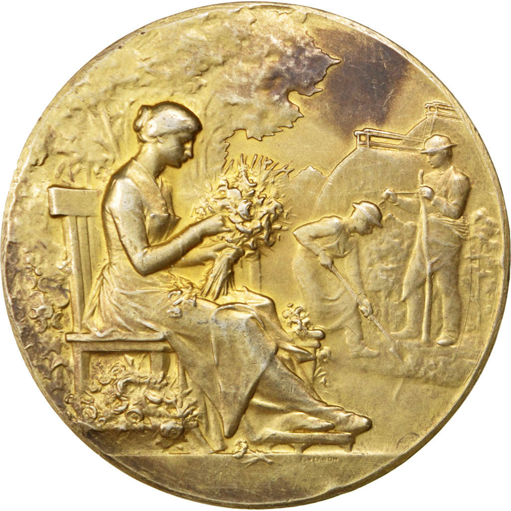 France, Médaille, French Third Republic, Vermeil, Vernon, TTB+