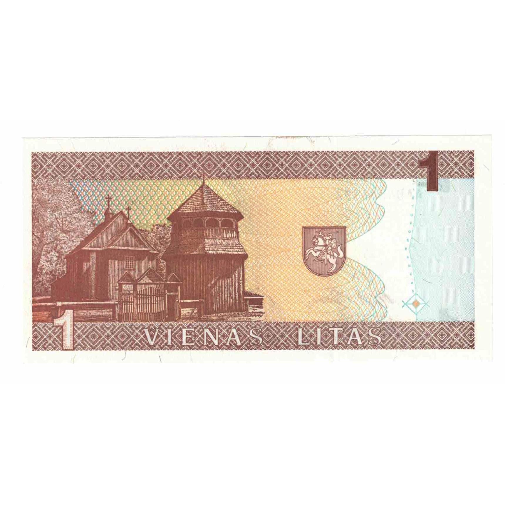 Biljet, Lithouwen, 1 Litas, 1994, 1994, KM:53a, NIEUW