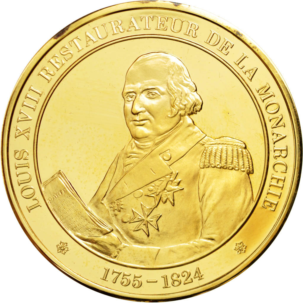 France, Medal, Louis XVIII, Vermeil, MS(60-62)