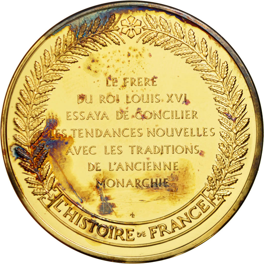 France, Medal, Louis XVIII, Vermeil, MS(60-62)