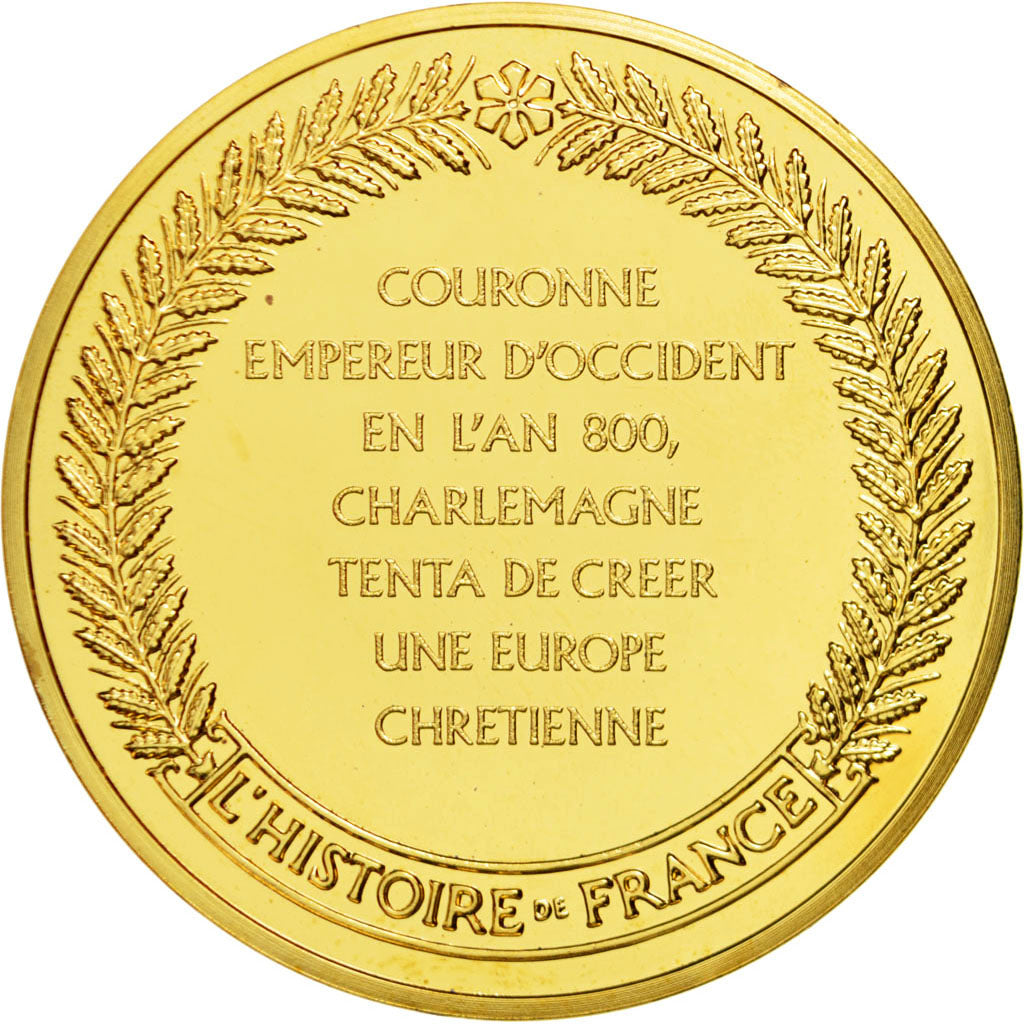 France, Medal, Charlemagne, Vermeil, MS(60-62)