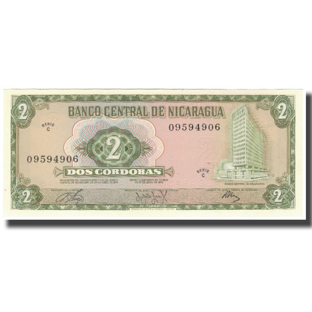 Billet, Nicaragua, 2 Cordobas, 1972-04-27, KM:121a, NEUF