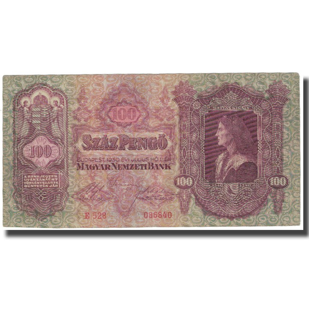 Banknote, Hungary, 100 Pengö, 1930, KM:98, AU(55-58)