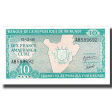 Banconote, Burundi, 10 Francs, 1986, 1986-12-01, KM:33b, FDS