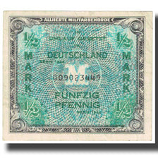 Banknot, Niemcy, 1/2 Mark, 1944, Undated, KM:191a, EF(40-45)
