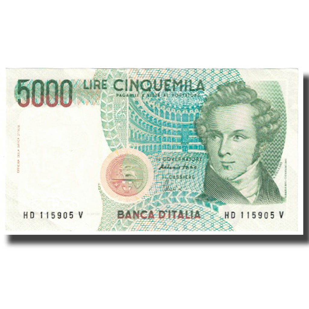 Biljet, Italië, 5000 Lire, 1985, KM:111c, SPL