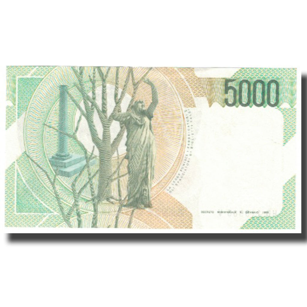 Biljet, Italië, 5000 Lire, 1985, KM:111c, SPL