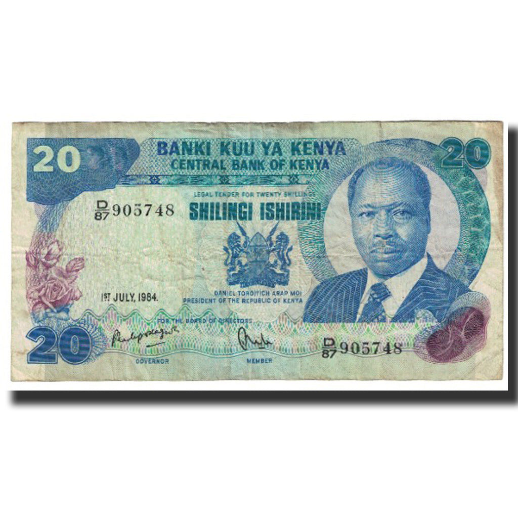 Banknote, Kenya, 20 Shillings, 1984, 1984-07-01, KM:21c, EF(40-45)