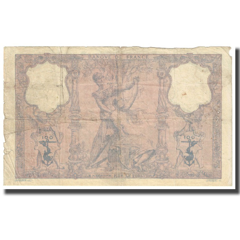 Francia, 100 Francs, Bleu et Rose, 1902, 1902.2.10, BC, Fayette:21.16, KM:65c