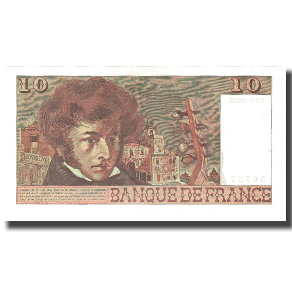 France, 10 Francs, Berlioz, 1975, 1975-07-03, UNC(60-62), Fayette:63.11, KM:150b