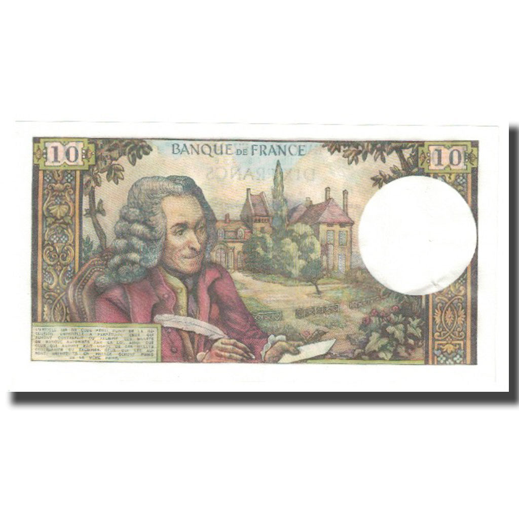 Frankrijk, 10 Francs, Voltaire, 1969, 1969-08-07, SUP+, Fayette:62.39, KM:147c