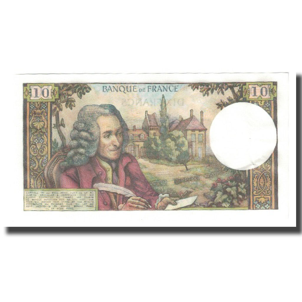 Francja, 10 Francs, Voltaire, 1969, 1969-08-07, UNC(60-62), Fayette:62.39
