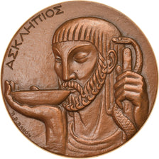 Francia, medalla, Esculape, "Dieu de la Médecine", Medicine, 1986, Baron, SC