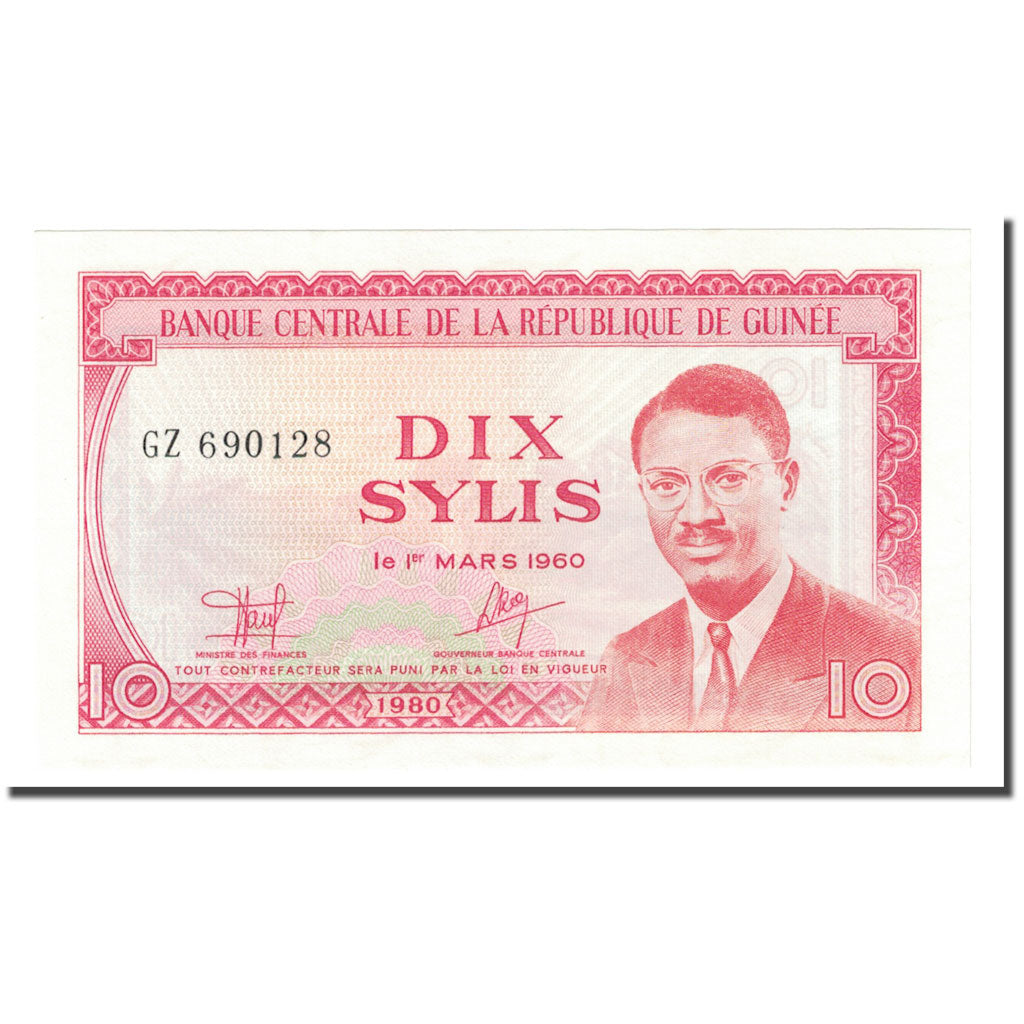 Banknote, Guinea, 10 Sylis, 1960, 1960-03-01, KM:23a, UNC(63)