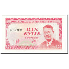 Banknote, Guinea, 10 Sylis, 1960, 1960-03-01, KM:23a, UNC(63)