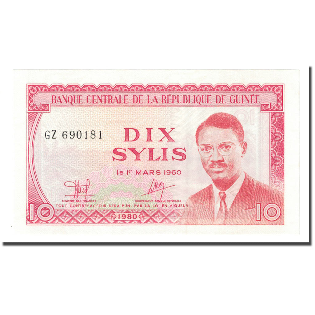 Geldschein, Guinea, 10 Sylis, 1960, 1960-03-01, KM:23a, UNZ-