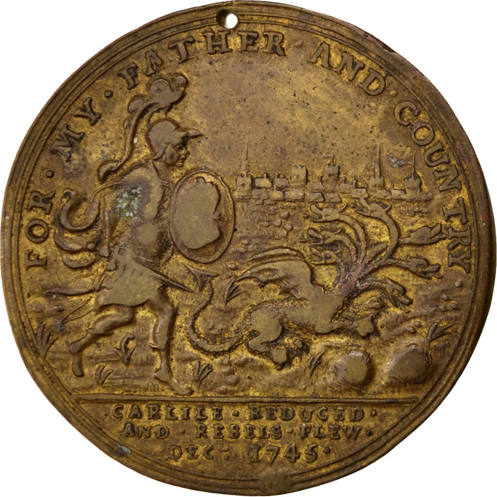 Gran Bretaña, medalla, 1745, Cobre, MBC