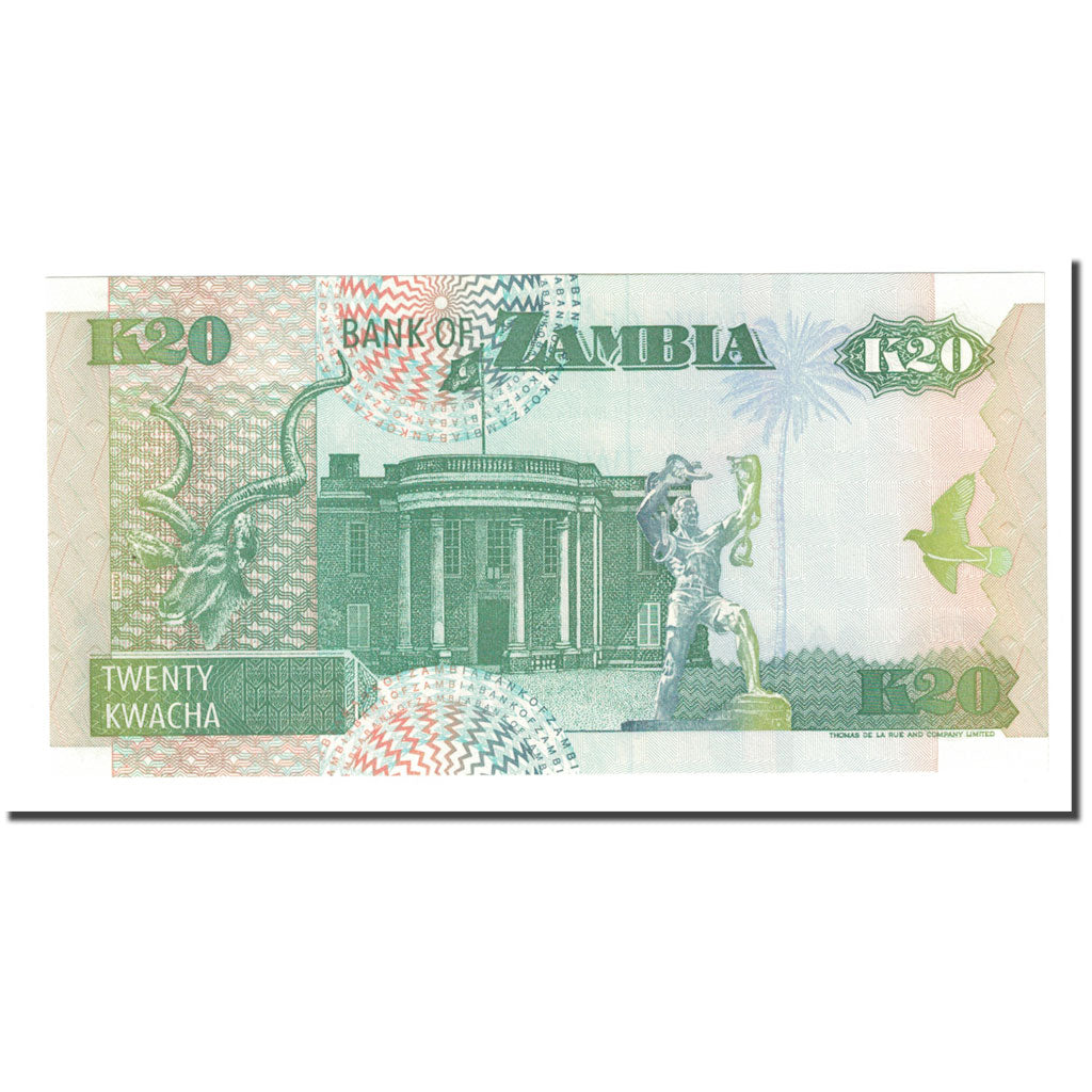 Banknote, Zambia, 20 Kwacha, 1992, KM:36b, UNC(63)