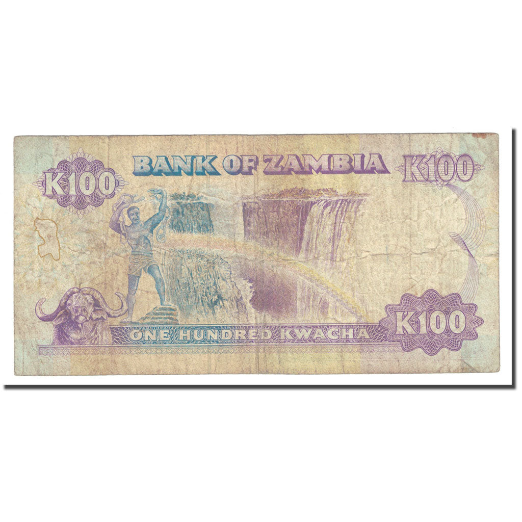 Banknote, Zambia, 100 Kwacha, KM:34a, VF(20-25)